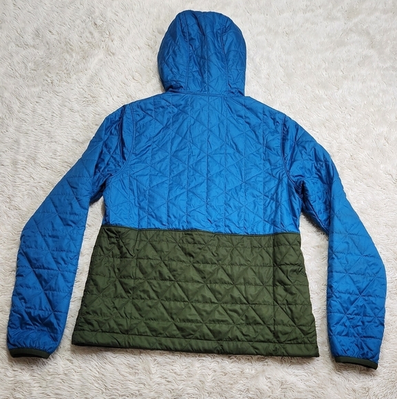 LL Bean Katahdin Pullover Quilted Colorblock Anorak Jacket Tuscan Olive/Teal XXS - Picture 6 of 15